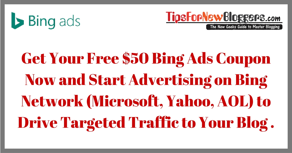 Free Bing Ads Coupon 